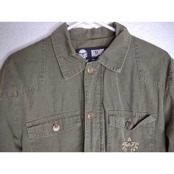 Starcraft 2 Terran War Machine Military Jacket Men's Small Green Jinx x Blizzard - Picture 3 of 14